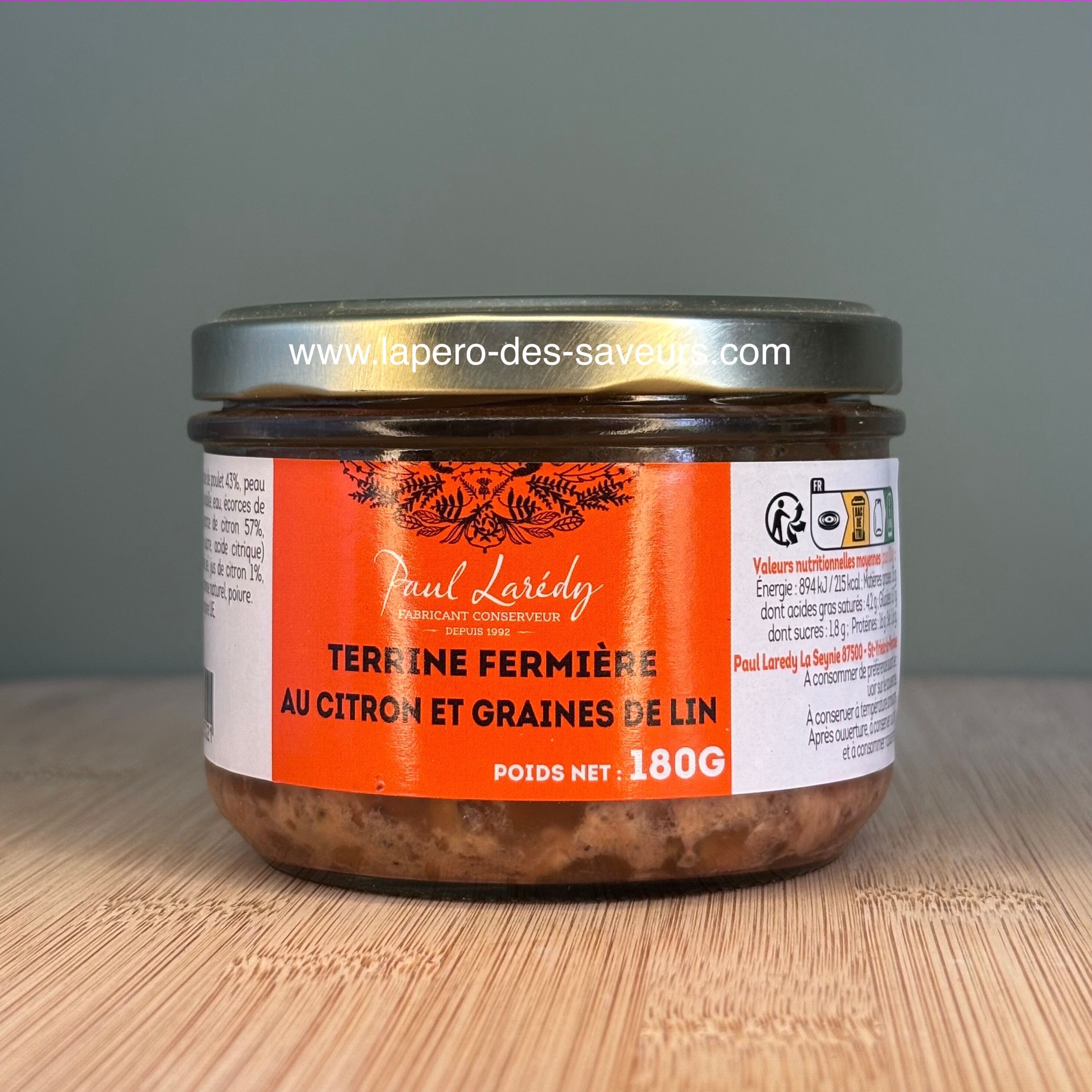 Bauernterrine mit Zitrone und Leinsamen 180g