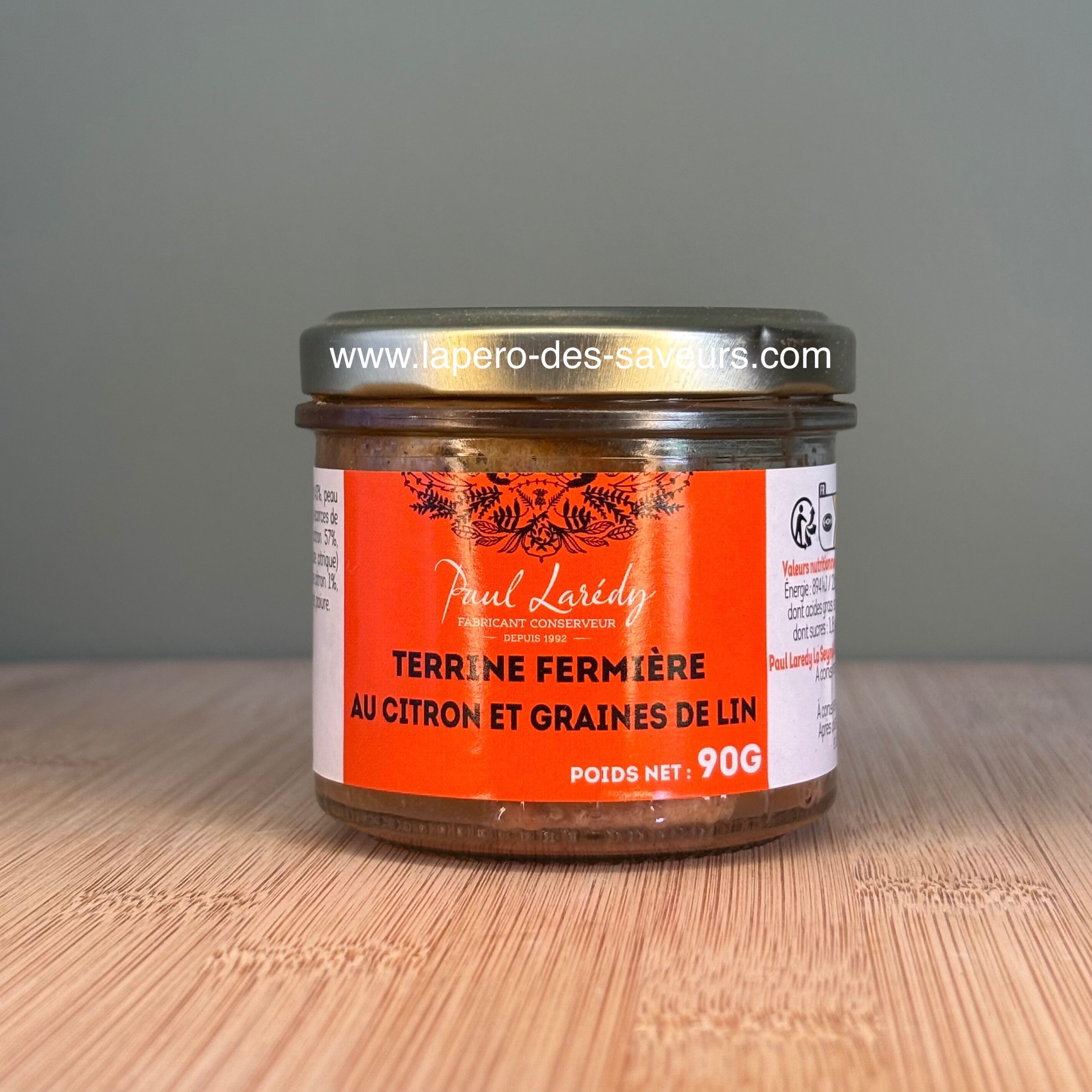 Bauernterrine mit Zitrone und Leinsamen 90g