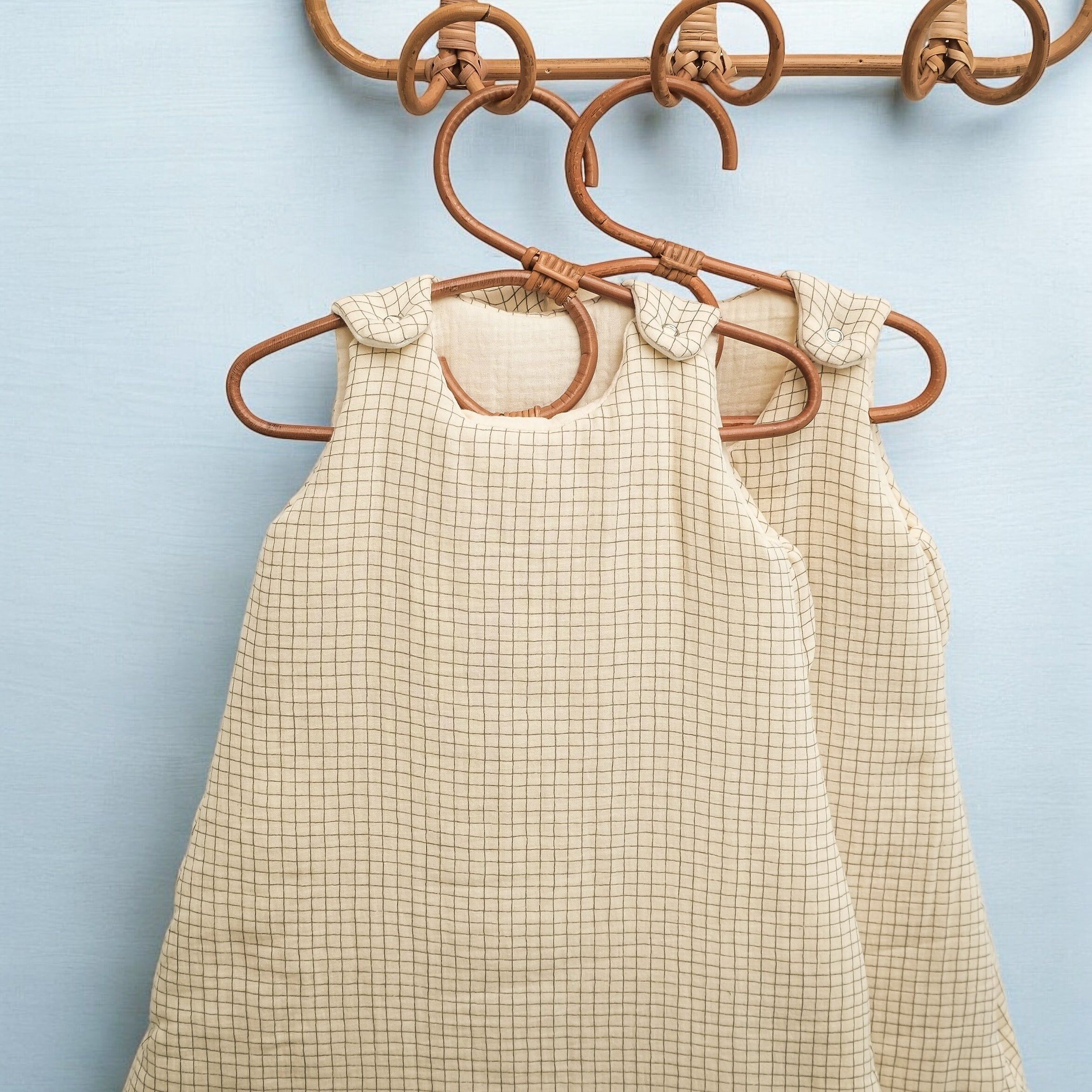 Cotton gauze sleeping bag VANILLA CHECK TOG 2