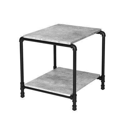 Table d'appoint aspect béton style industriel