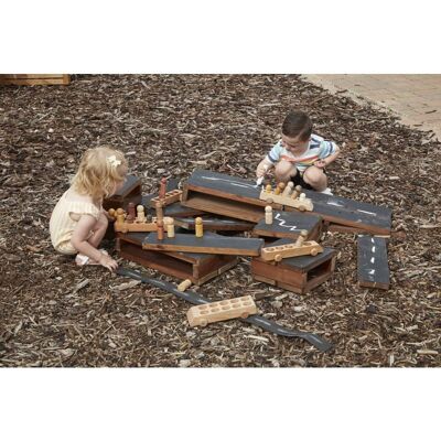 Cosy chalkboard hollow blocks (11Pk) - 53724