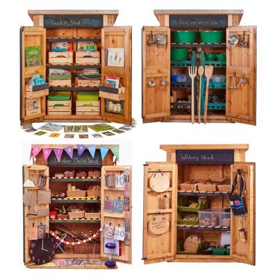Coffret de 4 boîtes de rangement Cosy Curriculum Shed Fest - 54499