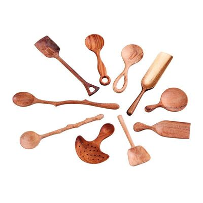 Cosy Enchanted Wooden Spoons 10Pk - 55330