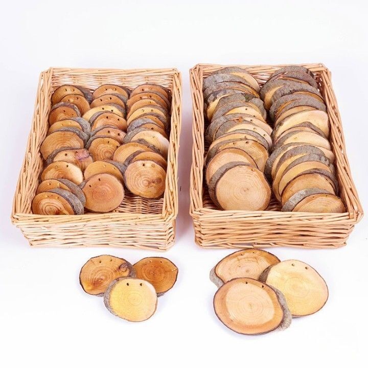 Dischi di legno grandi e accoglienti (confezione da 30) - 34386