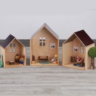 Casitas compactas anidadas y acogedoras de Small World (paquete de 3) - 51727