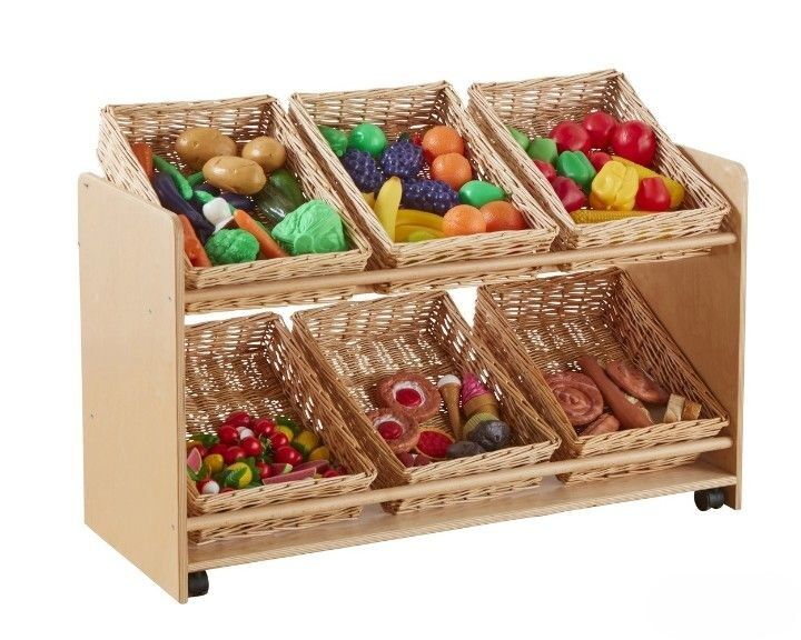 Cosy Rookie Range Open Mobile Basket Shelf ( With Baskets) - 46970