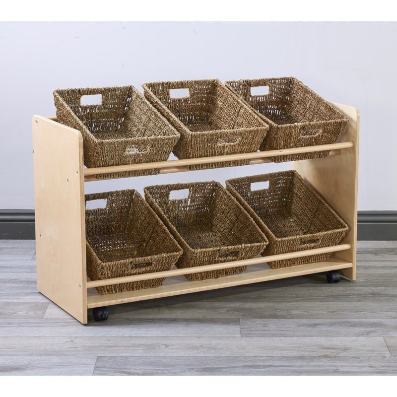 Cosy Rookie Range Open Mobile Basket Shelf ( With Large Volume Baskets) - 47519
