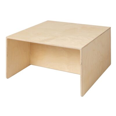 Van Dijk Toys wooden cube table & children's bench Natural - 75x75x40cm (childcare quality)