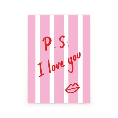 Postkarte P.Wenn ich dich liebe, gratis Viertel