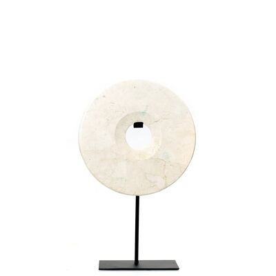 Disco de mármol con soporte - Blanco - M