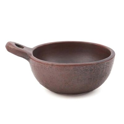 Cuenco étnico con asa - Terracota - M