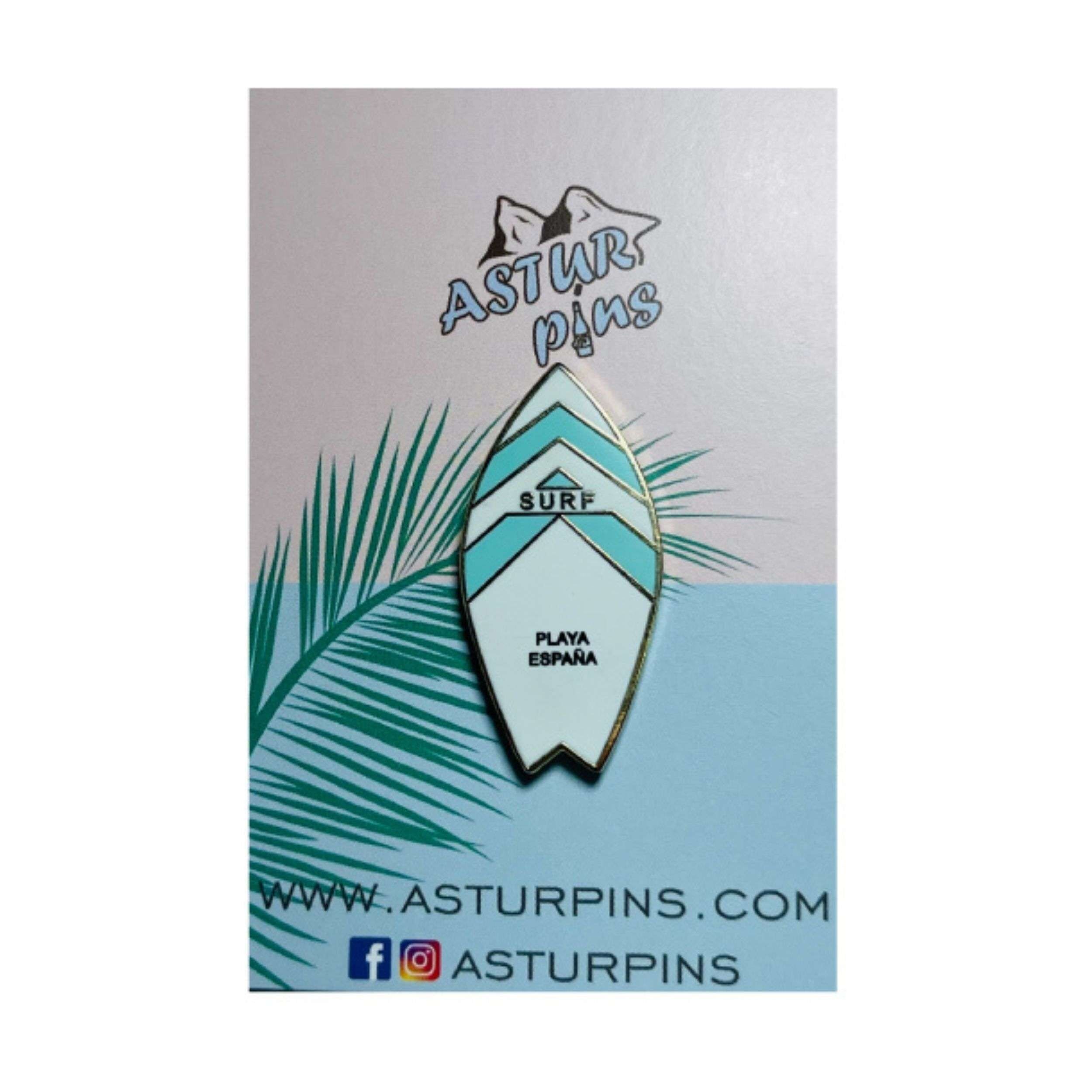 Pin's - Planche de surf bleue - Plage de Villaviciosa (Asturies) (3) - Ps010