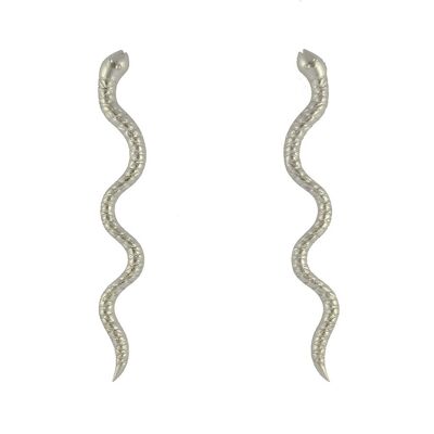 Pendientes Serpiente Plata