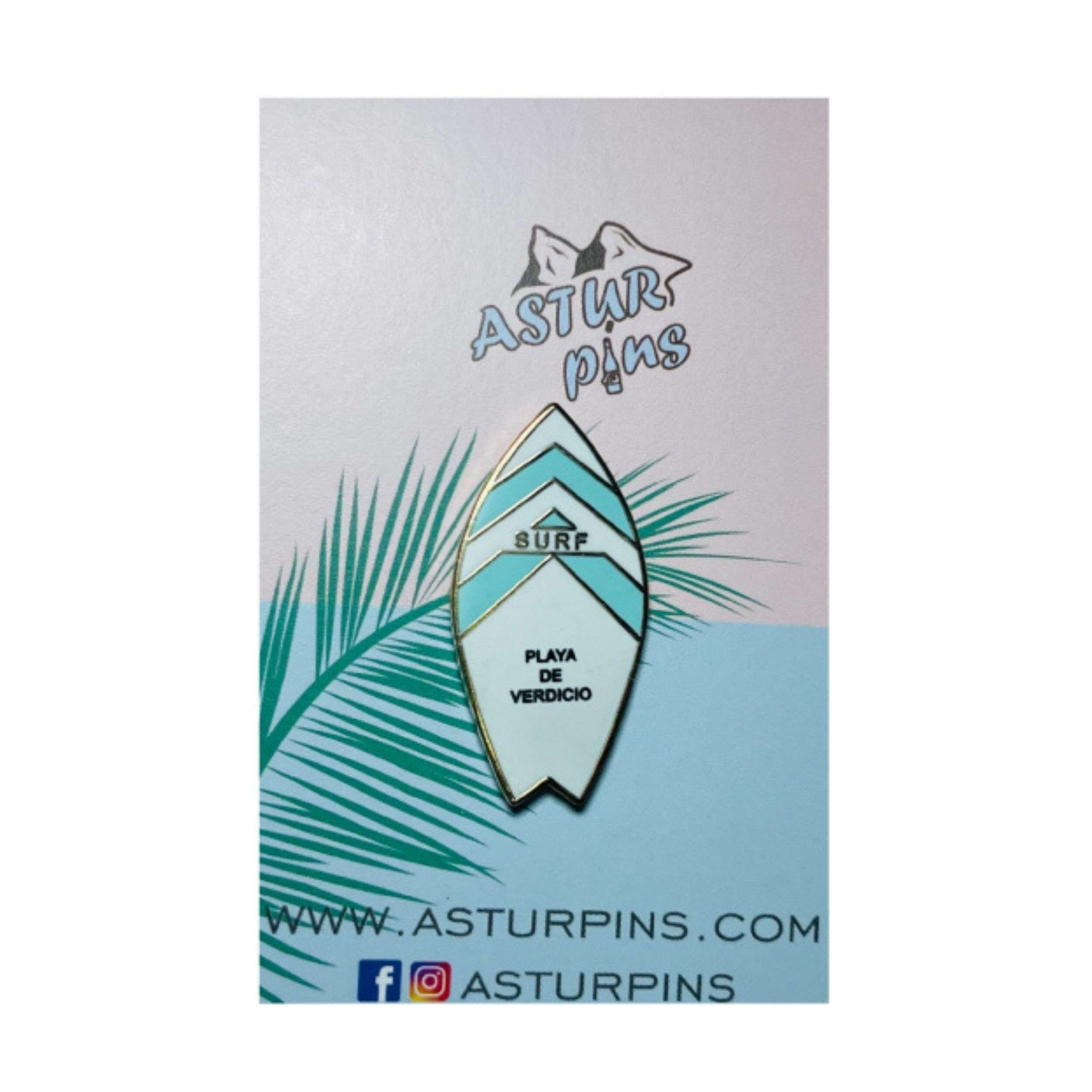 Pin - Planche de Surf Bleue - Plage Verdicio Cantabrie - Asturies (2) - Ps010