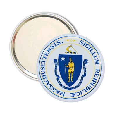 Espejo Bolsillo - Escudo Estado Massachusetts - USA