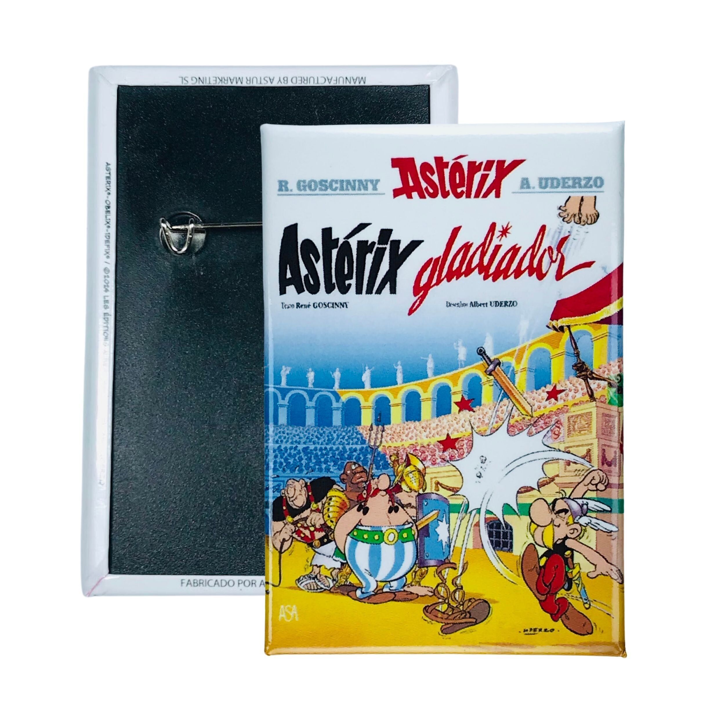 Badge © 4 - Astérix Gladiateur - Couverture de BD - Portugais - A#284