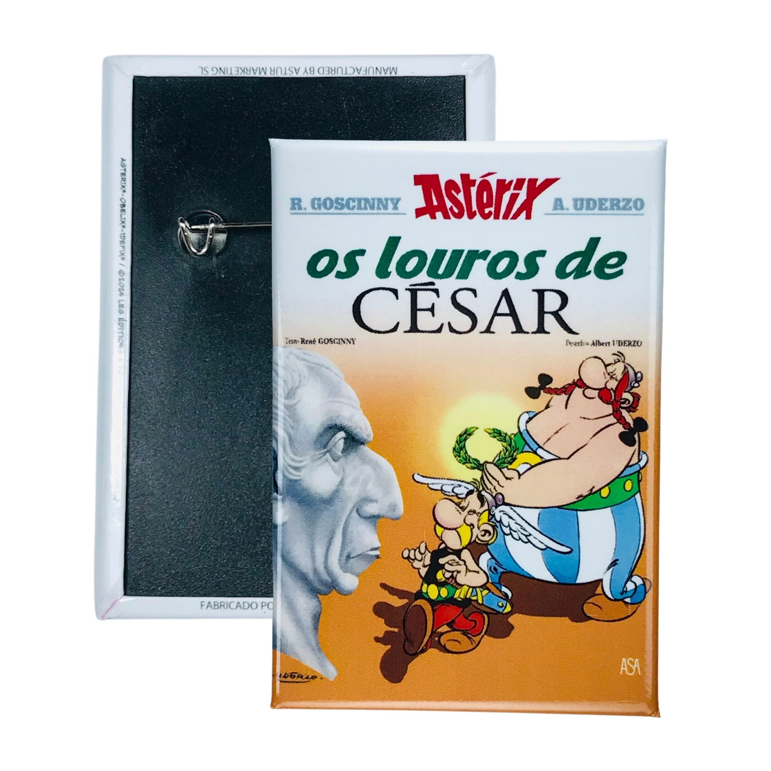 Chapa © 18 - Astérix - Os Louros de César - Portada Comic - Portugués - A#298
