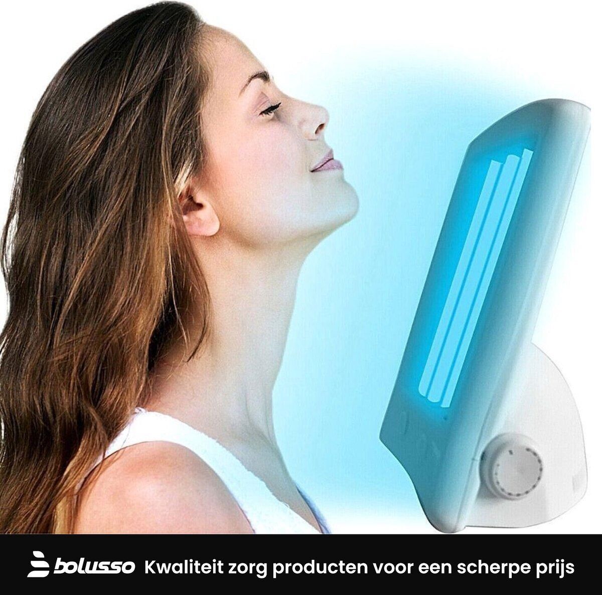 Bolusso Facial Tanner - Facial tanner incl. 2x Sunbed Glasses - For Face and Decollete - Solarium