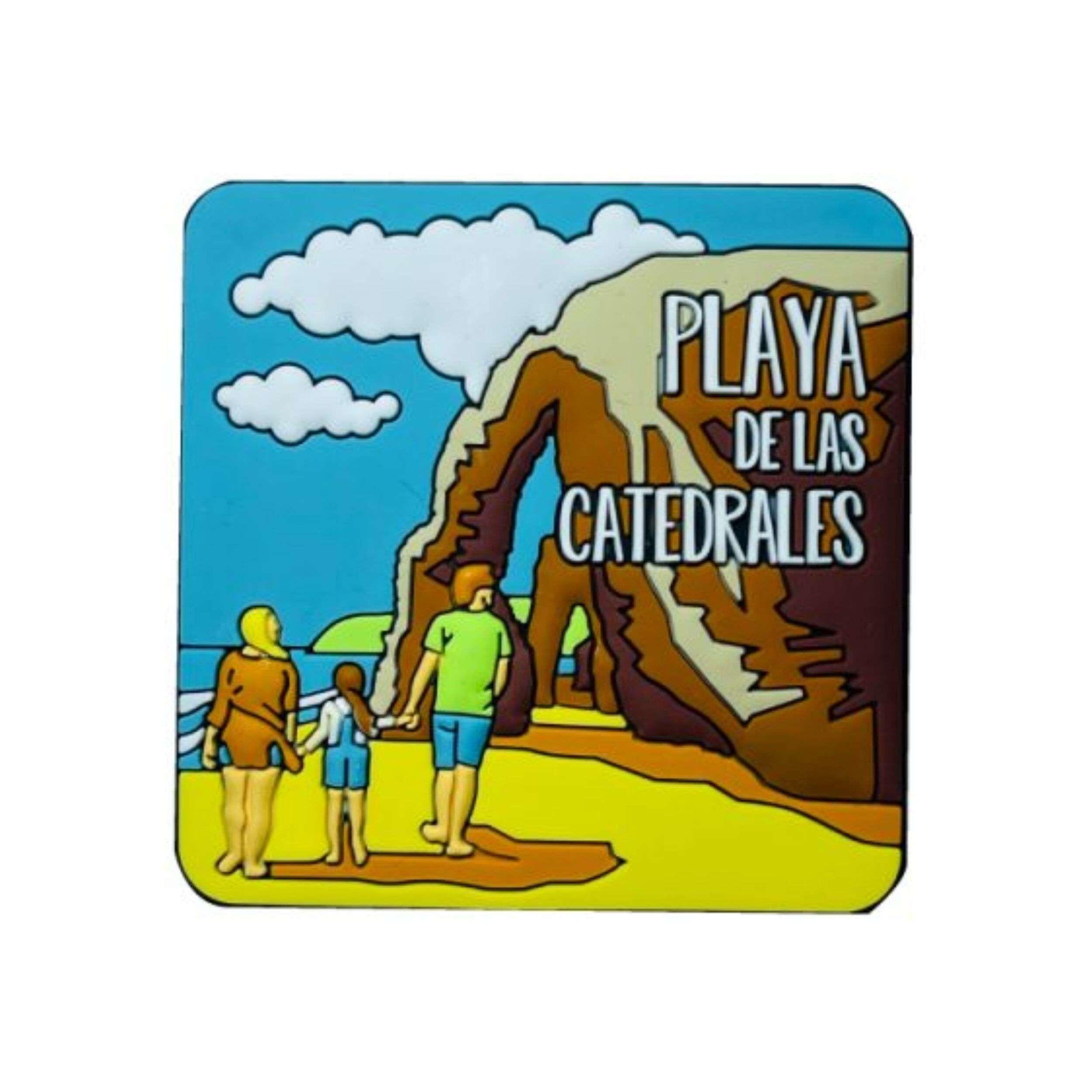 Aimant PVC - Plage de Las Catedrales, Galice – M111