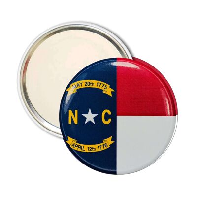 Espejo Bolsillo - Bandera Estado North Carolina - USA