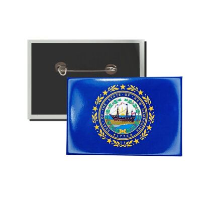 Plaque horizontale - Drapeau de l'État du New Hampshire - États-Unis