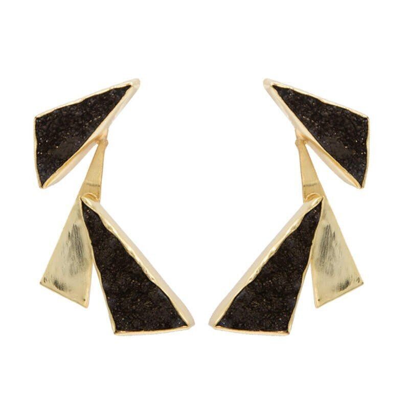 Sayuri Schwarze Ohrringe