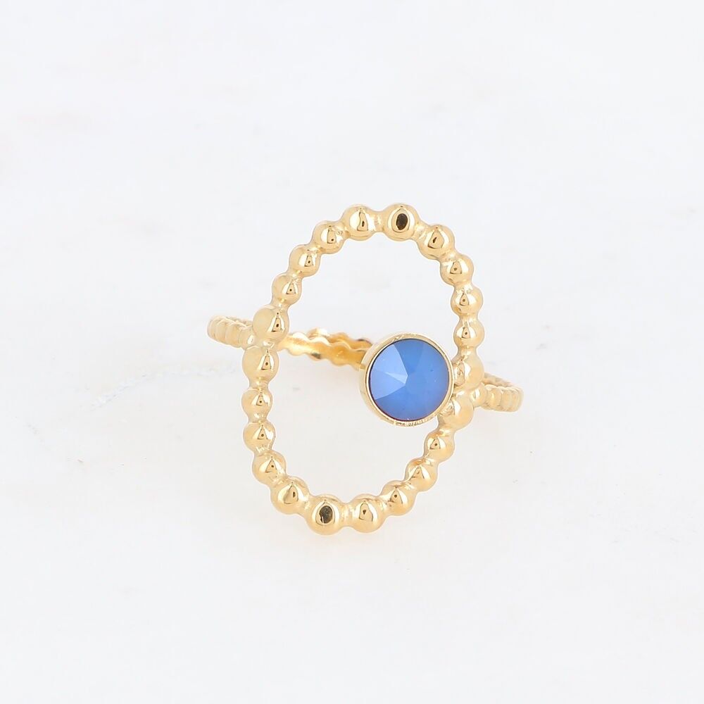 Ring – oval und blasenförmig und mit Swarovski®-Kristallen verziert