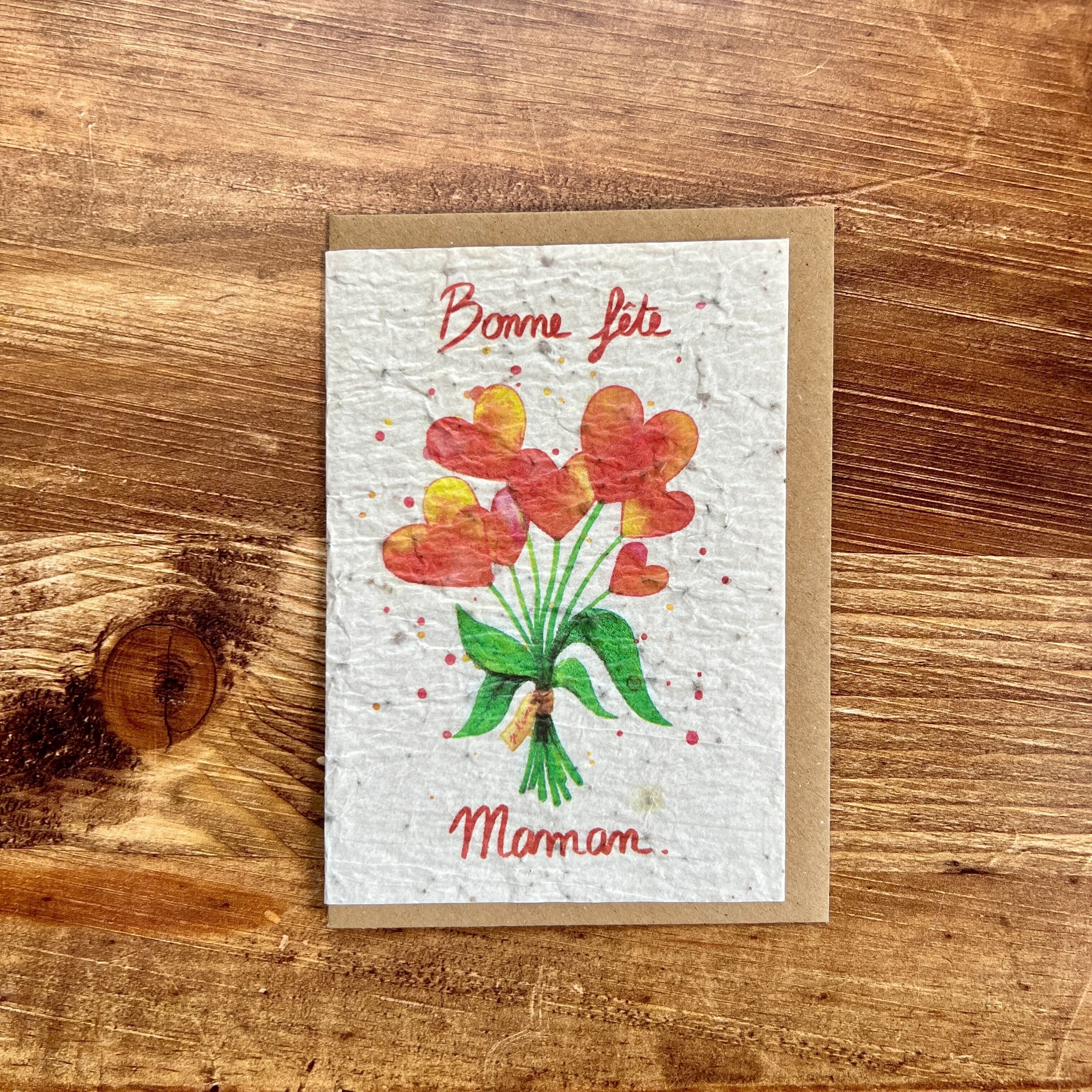 Set of 4x3 seeded cards to plant for Mother's Day