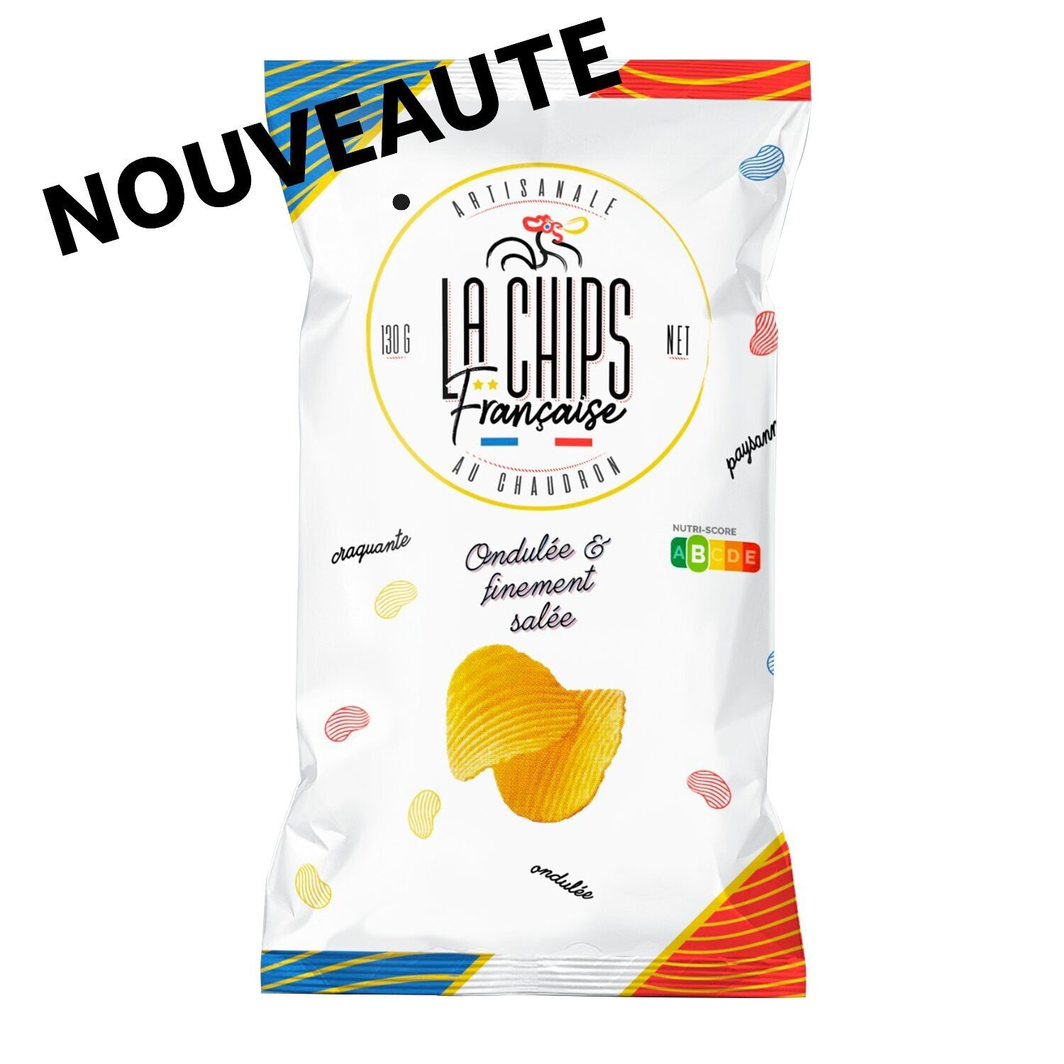 Finely salted wavy crisps 130g