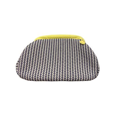 Fluffy Chicco Bleu et Blanc - Une élégance douce et audacieuse dans une pochette