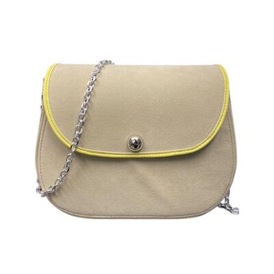 Everyday Bag - Women's Shoulder Bag Alcantara Sand