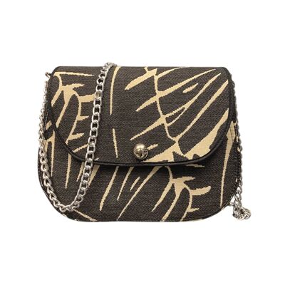 Bolso de diario - Bolso de hombro de tela con hojas para mujer