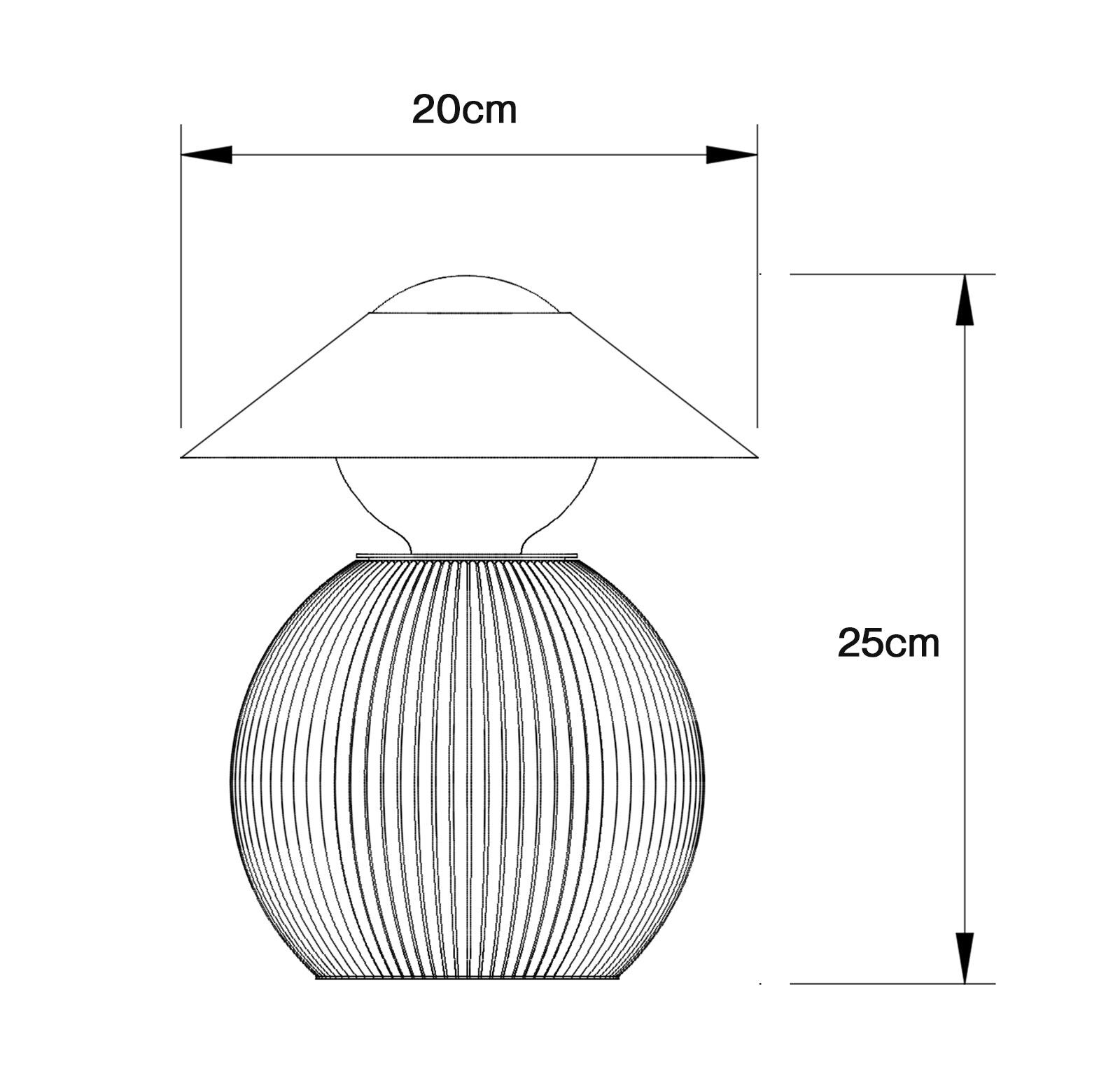 Lampe Dam Noir