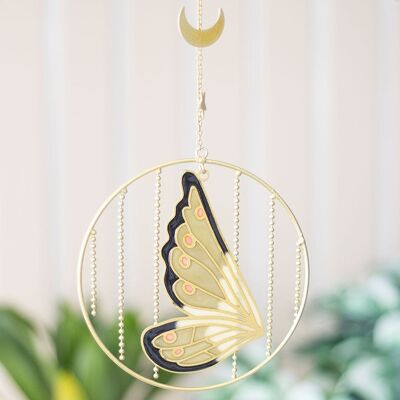 Décoration suspendue en forme d'aile de fée verte