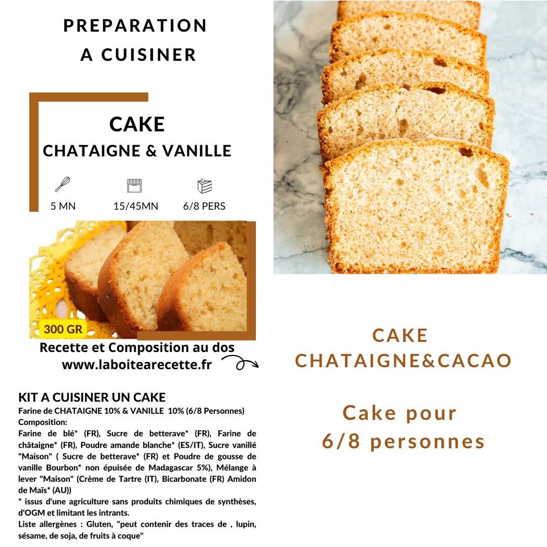 Preparation for cooking a chestnut vanilla cake