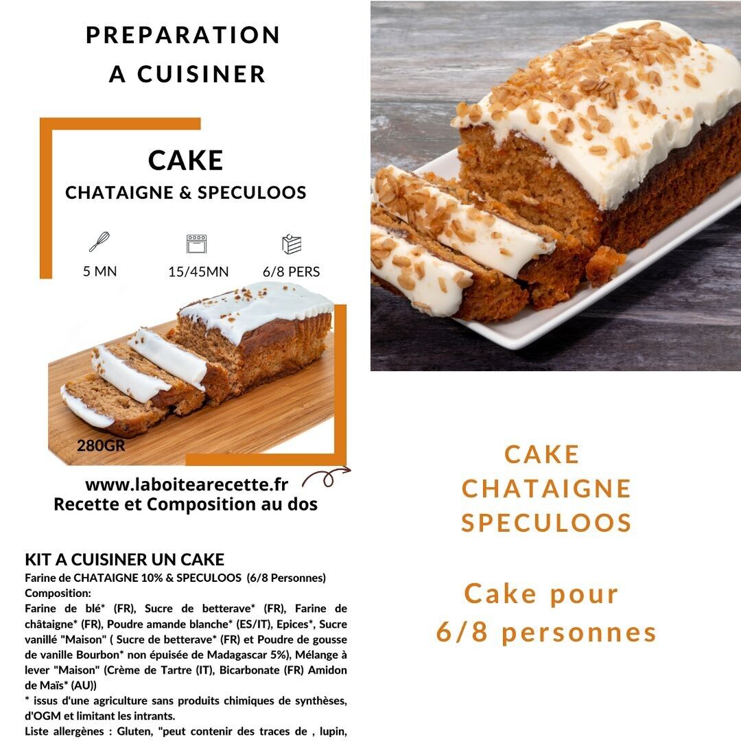 Préparation à Cuisiner un CAKE CHATAIGNE SPECULOOS