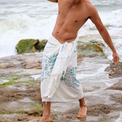Fouta de algodón turquesa
