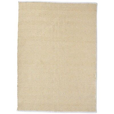 Alfombra tejida de espiga Hug Rug dorada