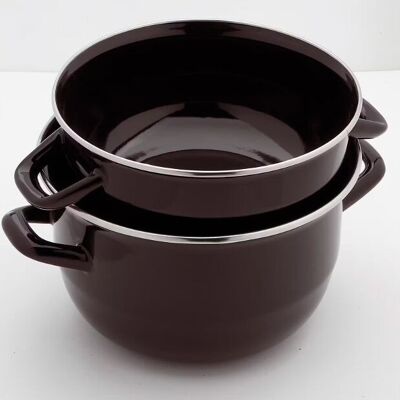 Mussel pot - Black enamel - 24cm
