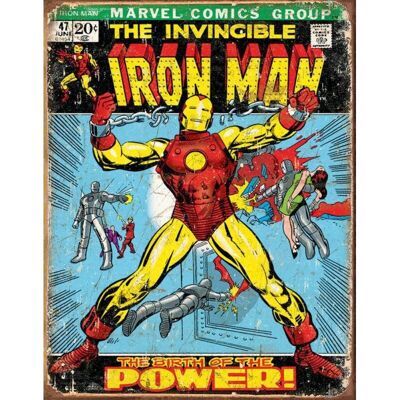Plaque metal Iron Man
