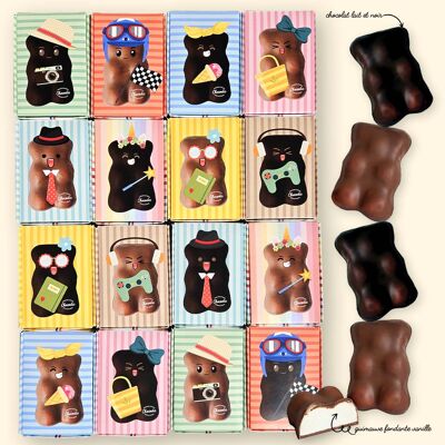 Chocodic Maxi ourson XL guimauve enrobé de chocolat FDR - fête de mères, noël, Pâques, fin d'année scolaire