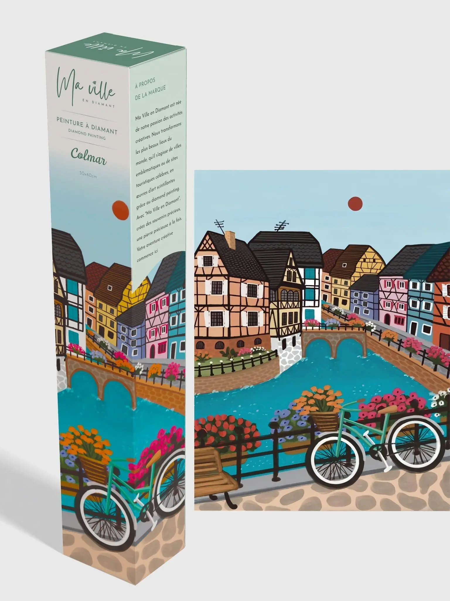 Achat Peinture en Diamant Colmar Maisons à Colombages 30x40cm - Kit ...