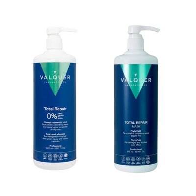 Pack Total Repair para Cabellos Dañados - Champú y Mascarilla - 1975 ml