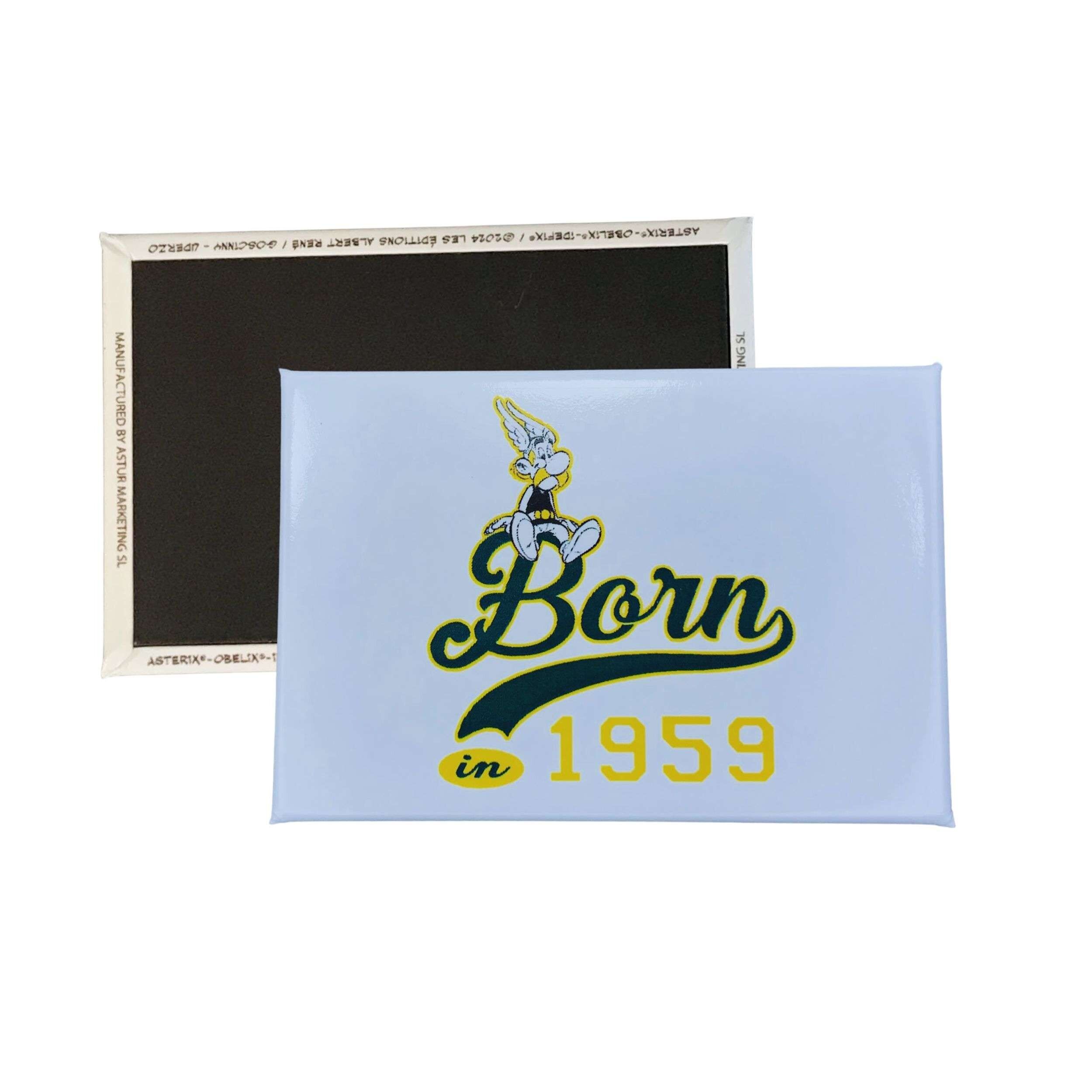 Horizontaler Magnet © Astérix - Geboren 1959 - Grüne Buchstaben - C#115
