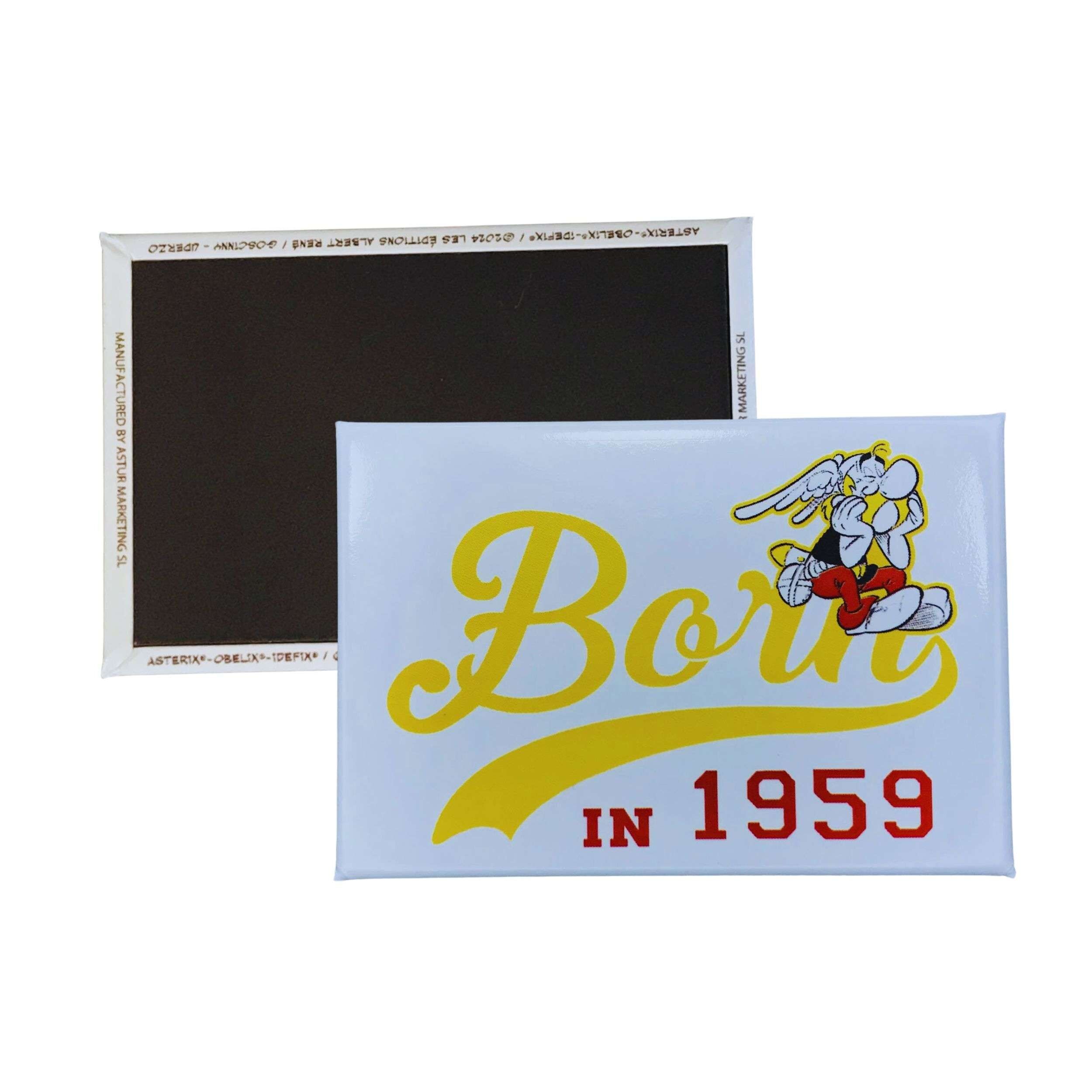Horizontaler Magnet © Astérix - Geboren 1959 - Gelbe Buchstaben - C#95