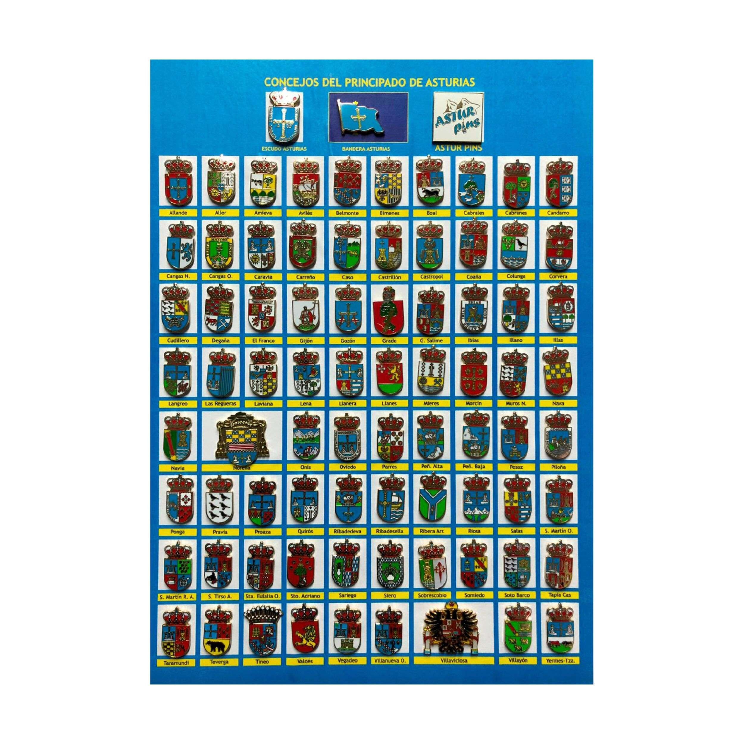 Pins - Komplette Sammlung der asturischen Räte - Spanien