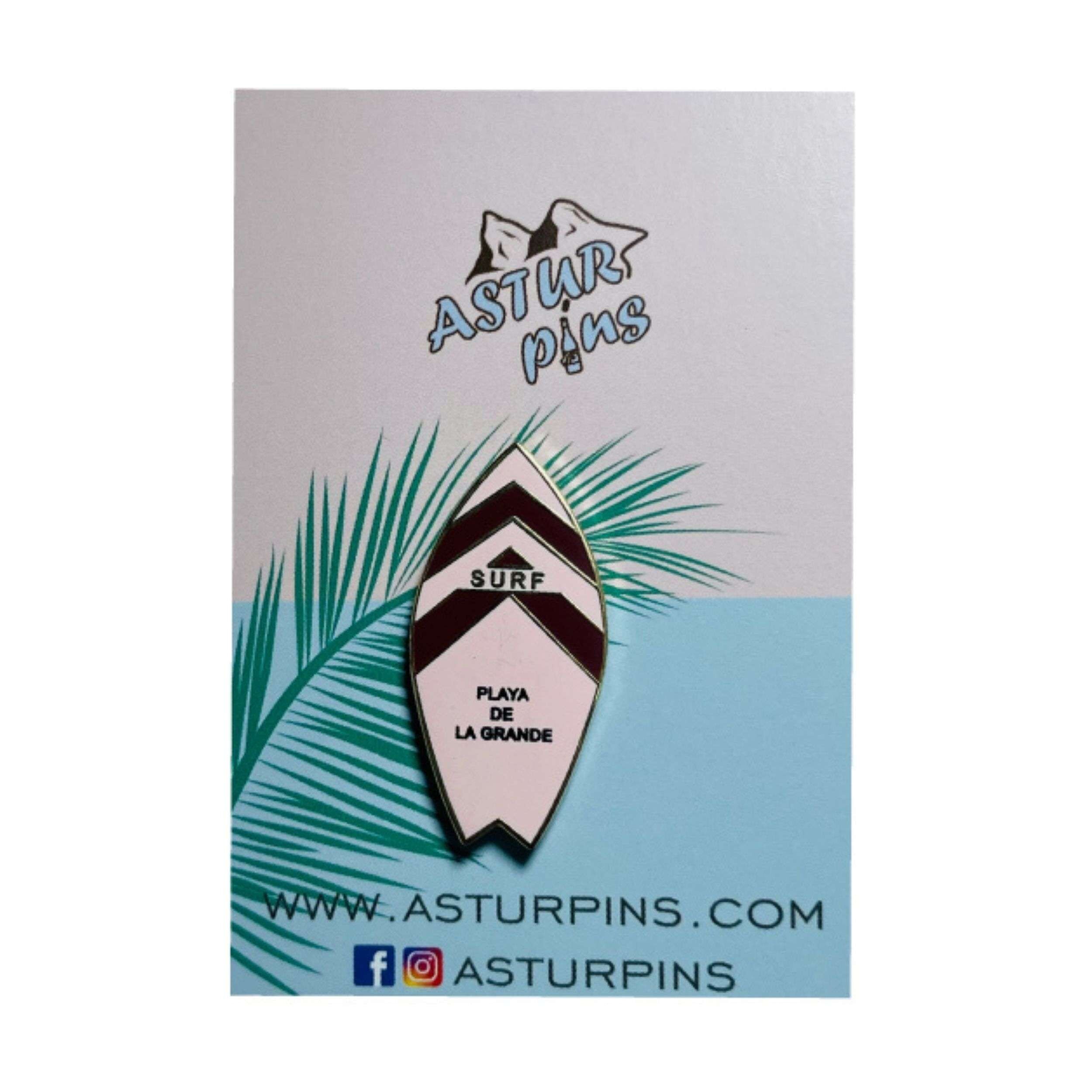 Pin - Tabla Surf Rosa -  Playa de La Grande - Asturias - Ps013