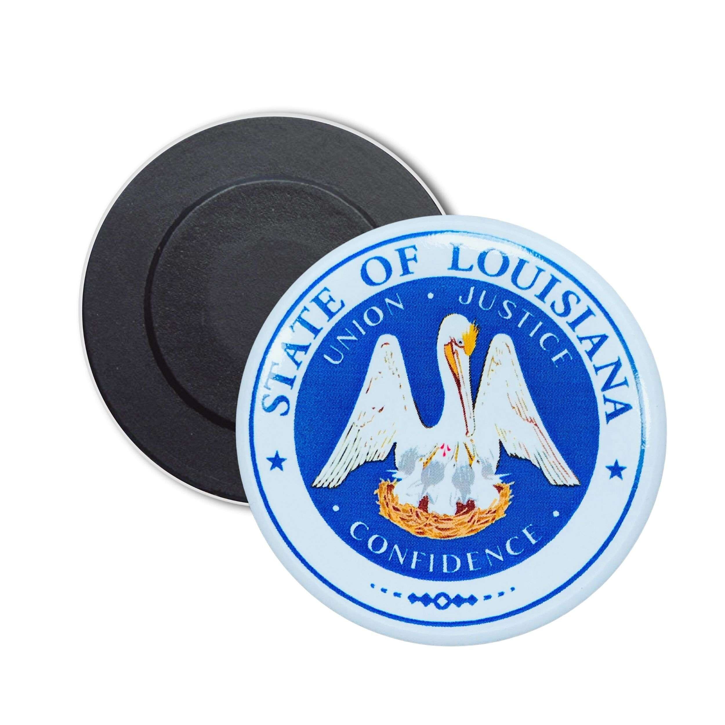 Runder Magnet - Louisiana State Shield - USA