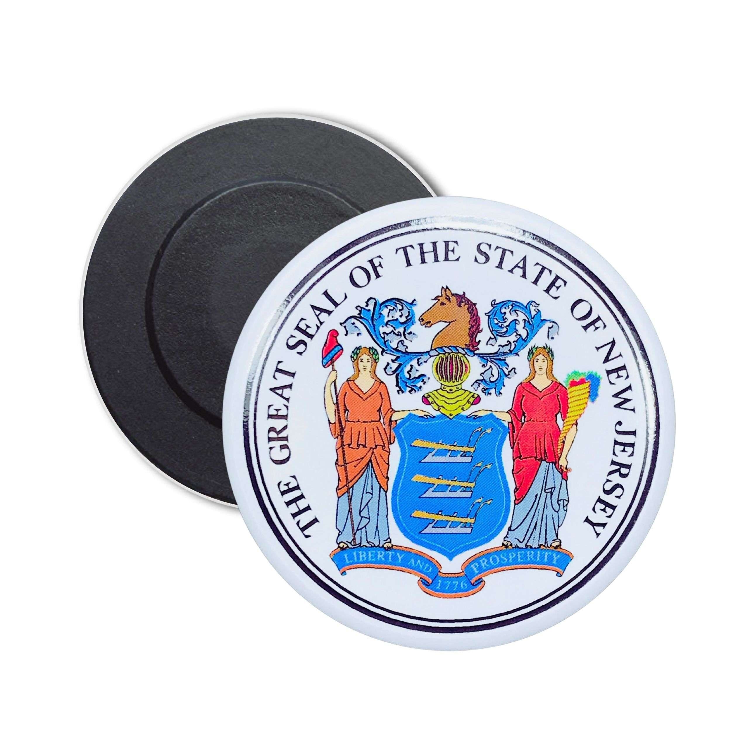 Runder Magnet - New Jersey State Shield - USA
