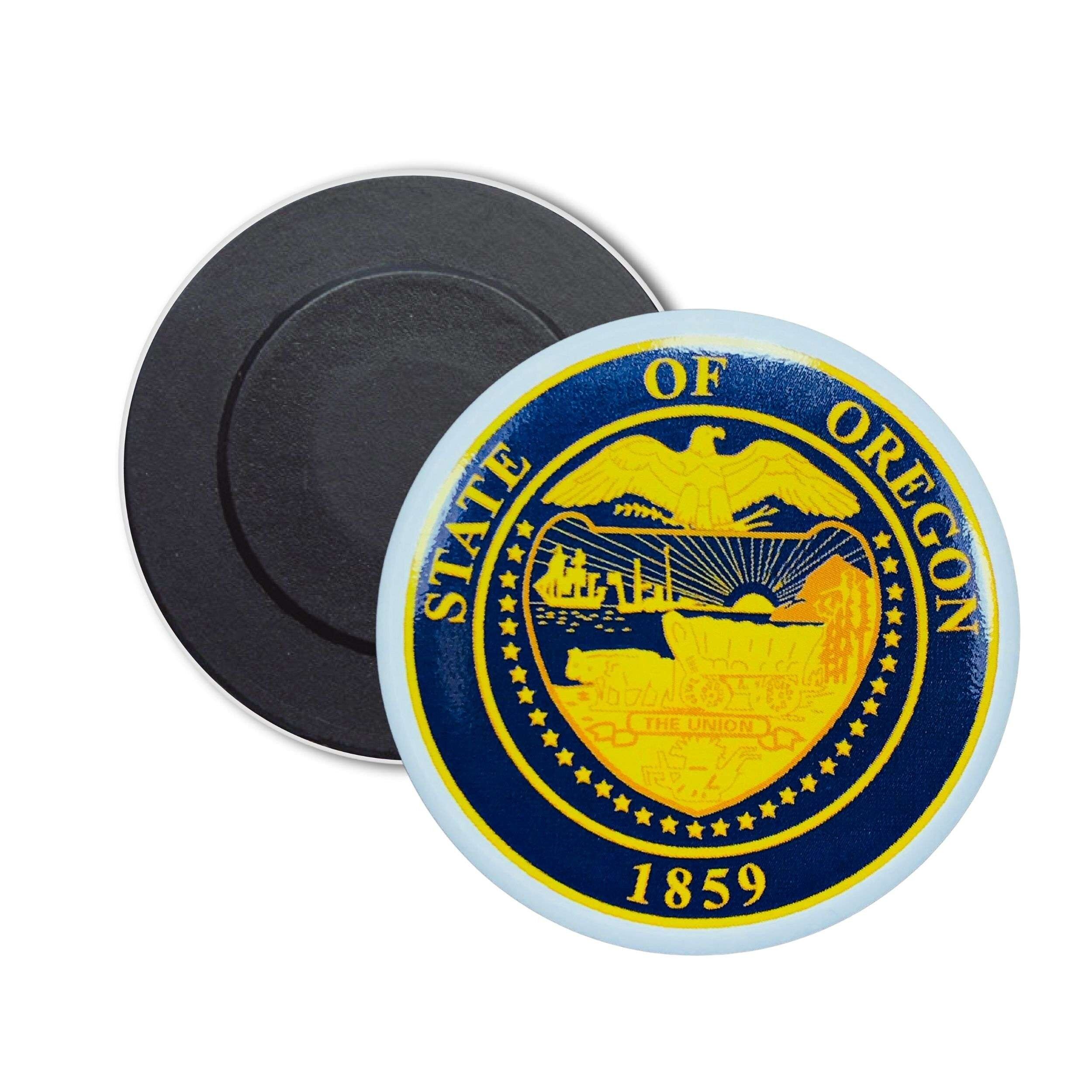 Runder Magnet - Oregon State Shield - USA